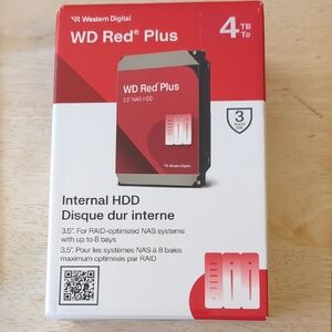 Western Digital WD Red Plus 4TB Internal HDD - Red